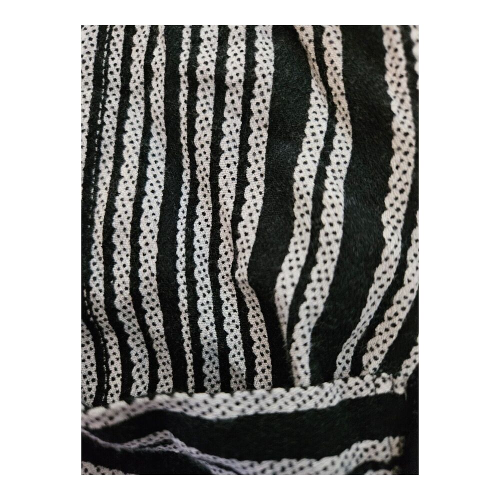 Who What Wear XS Black, White Striped Button Up Sleeveless Collared Midi Dress - Picture 6 of 11